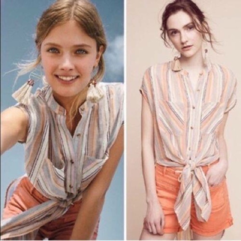 Anthropologie Merida Holding Horses Striped Tunic